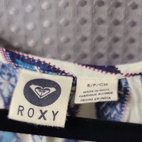 NWOT Roxy Blue and White Boho Dress Size S - Picture 4 of 8